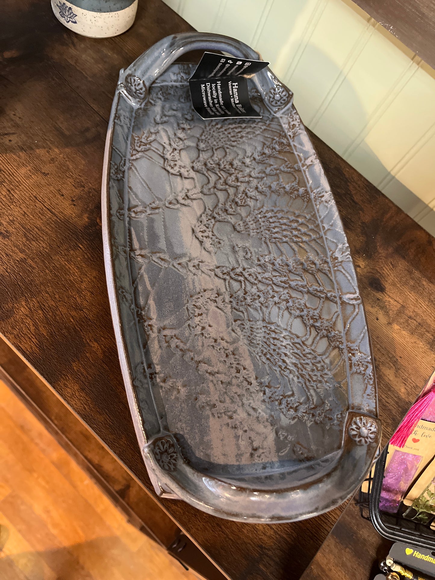 Handmade pottery tray