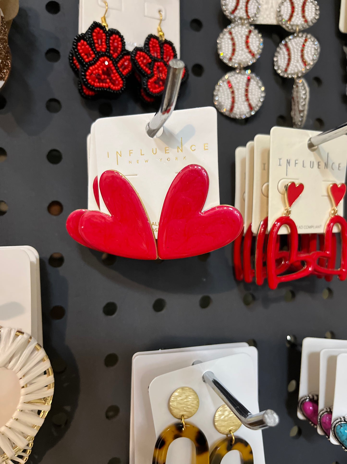 Influence Solid Red Earrings