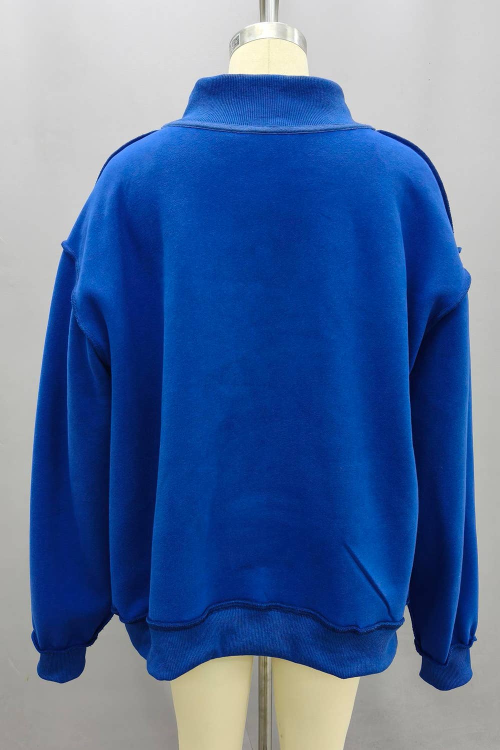 Embroidered Mock Neck Sweatshirt: KENTUCKY BLUE