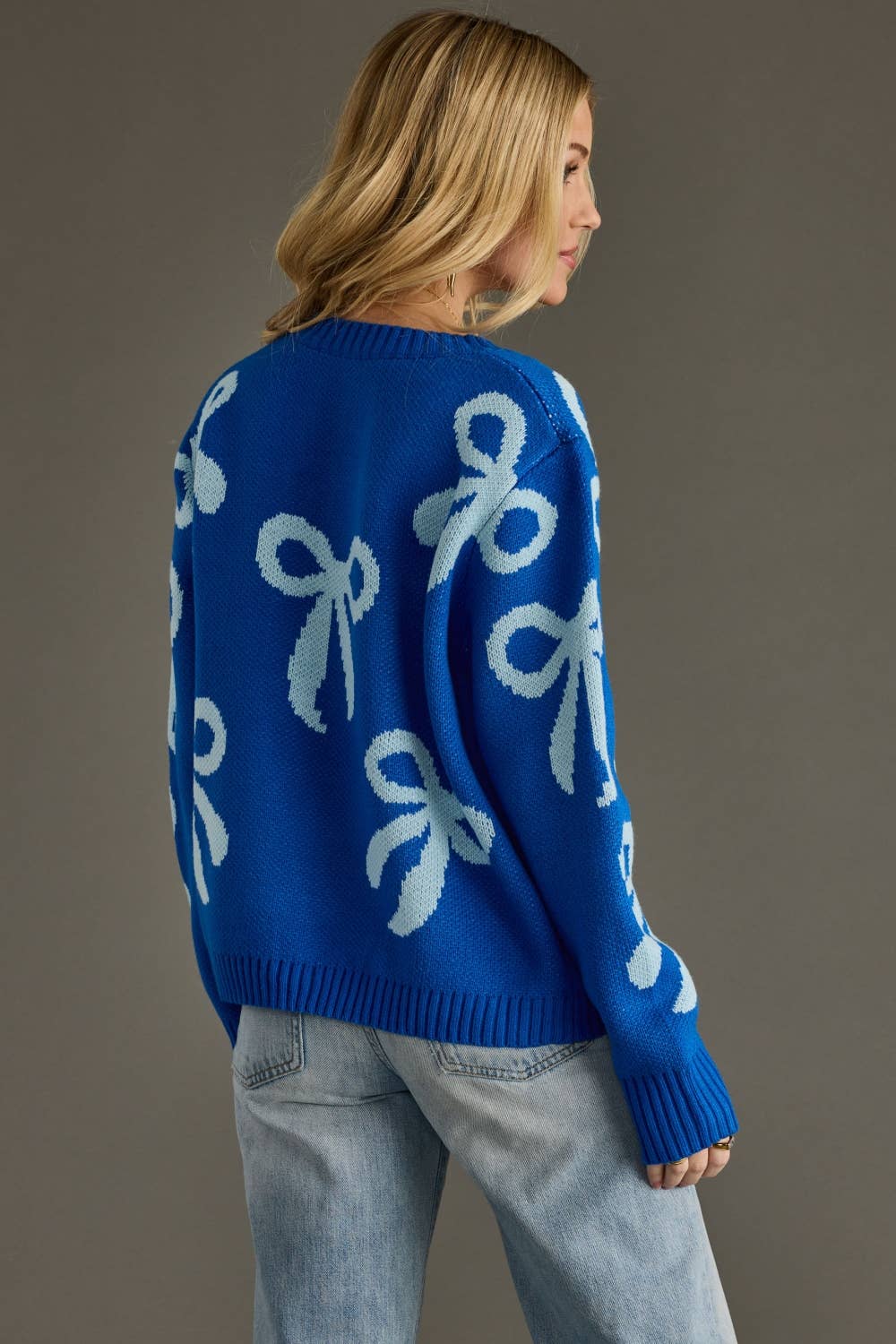 Blue Bow Sweater