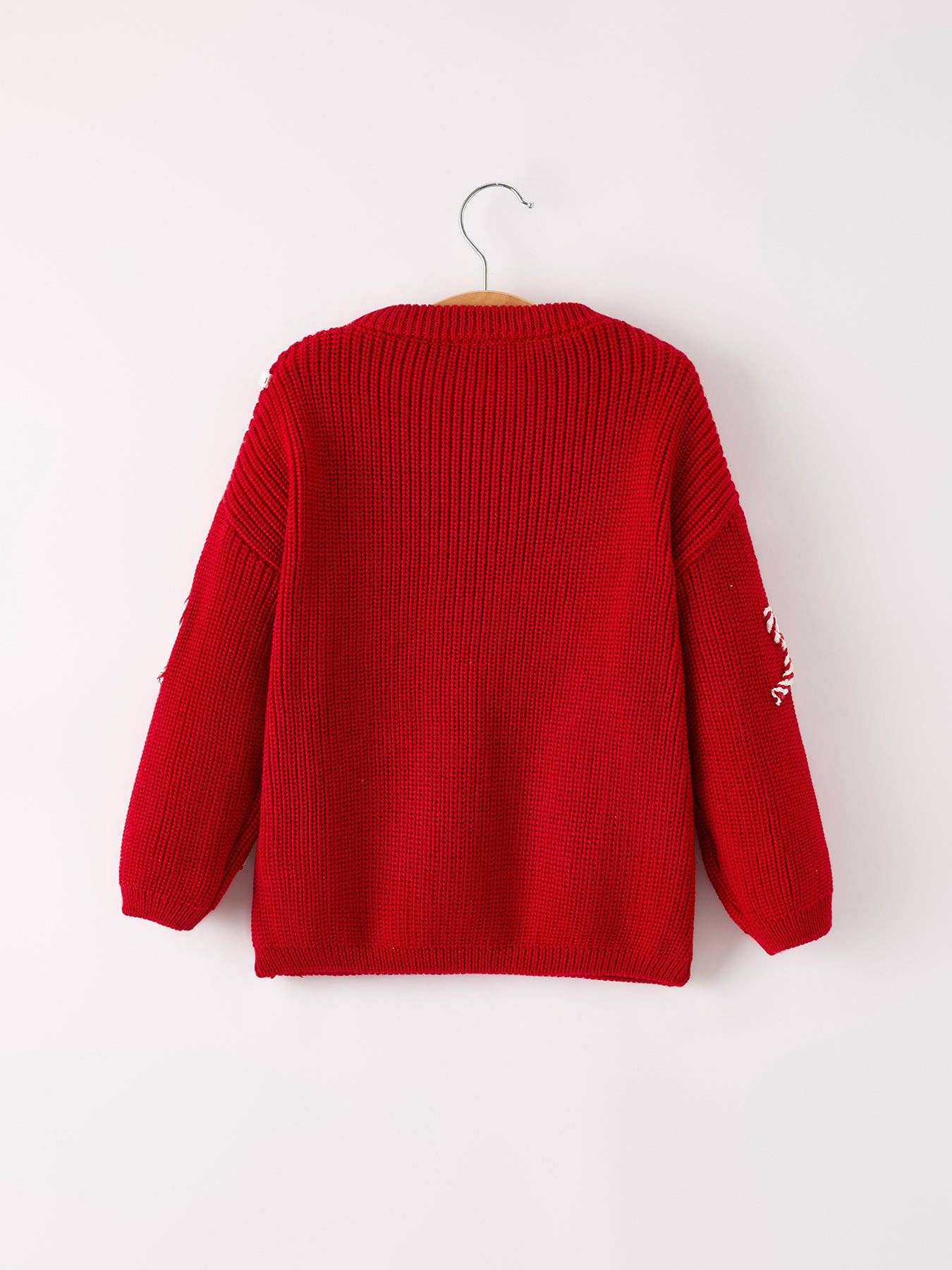 Mom and Me Winter Christmas Red "merry" Pullover Sweater: KIDS