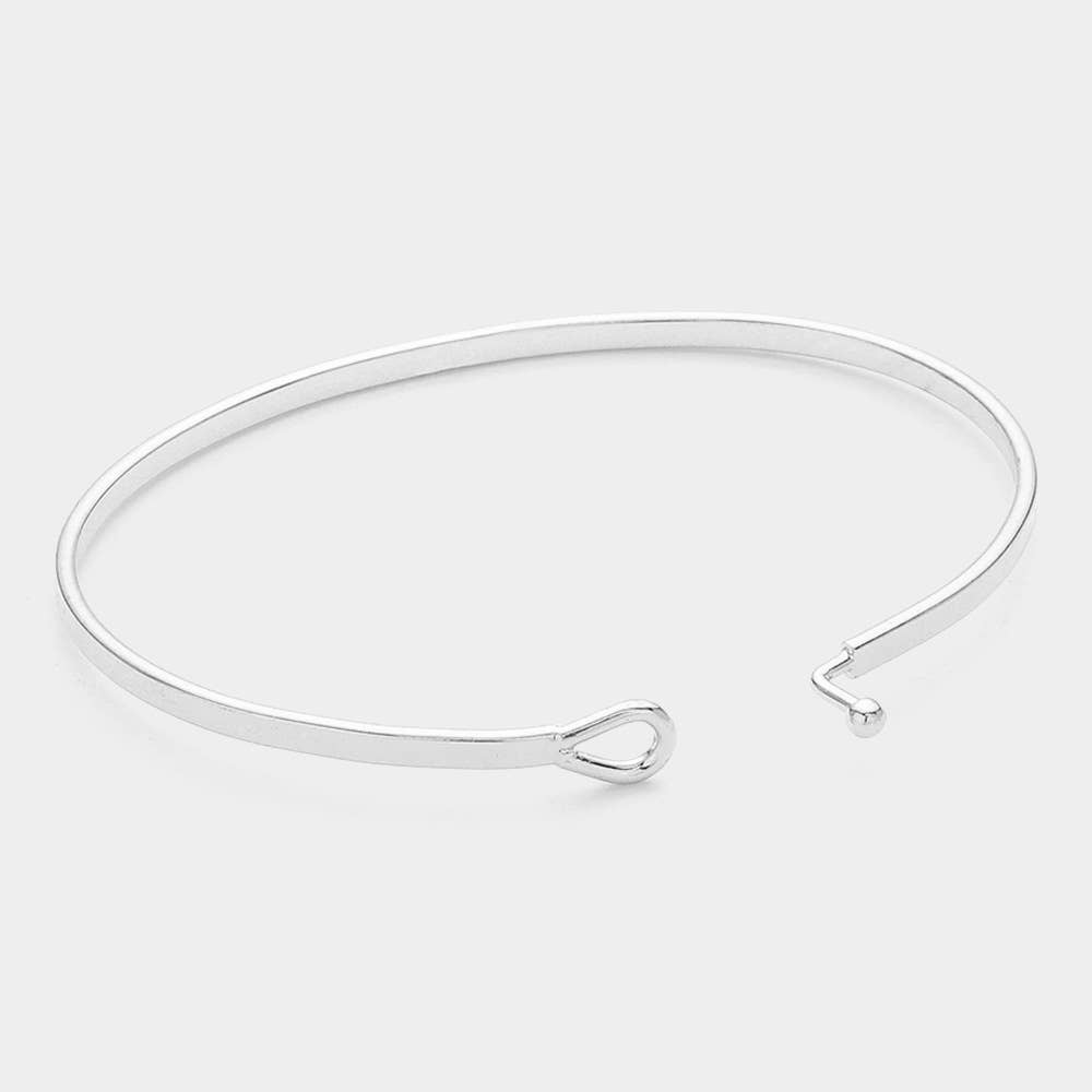 "Kentucky" Thin Brass Metal Hook Bracelet