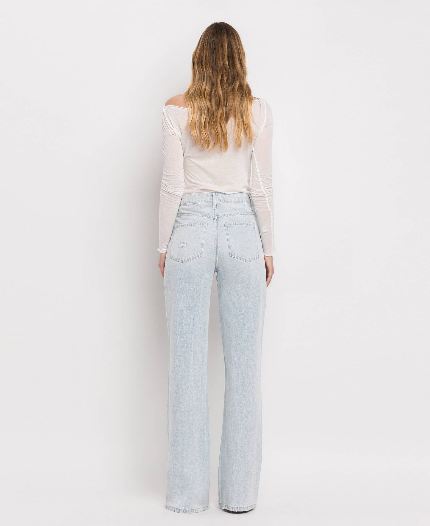 90'S VINTAGE SUPER HIGH RISE FLARE JEANS- AVENIDA