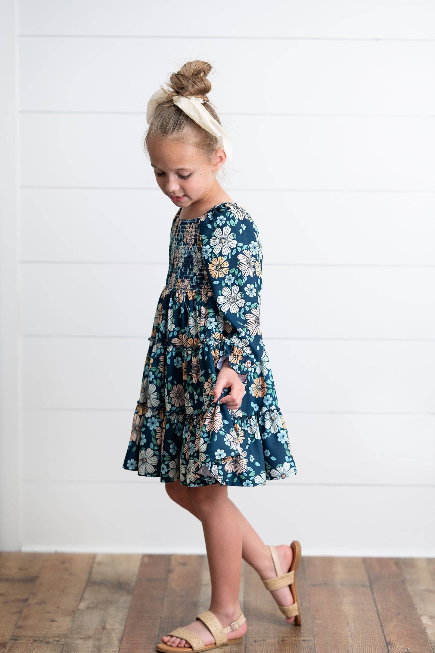 Girls Grace Floral Mommy & Me Matching 3-Tiered Dress