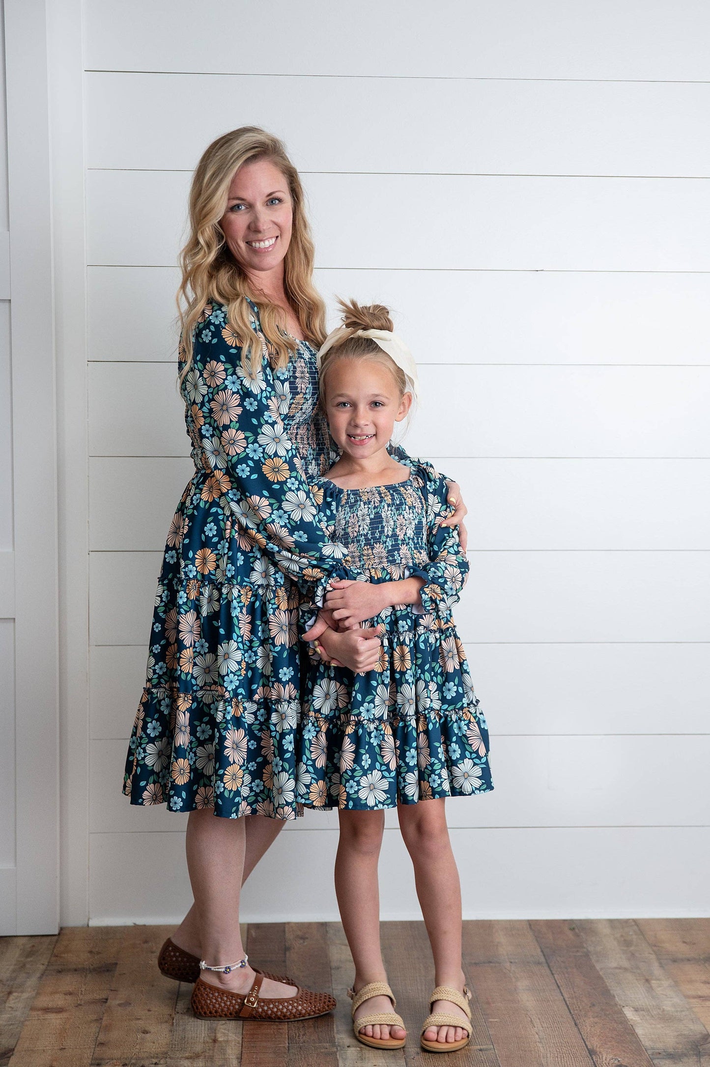 Girls Grace Floral Mommy & Me Matching 3-Tiered Dress