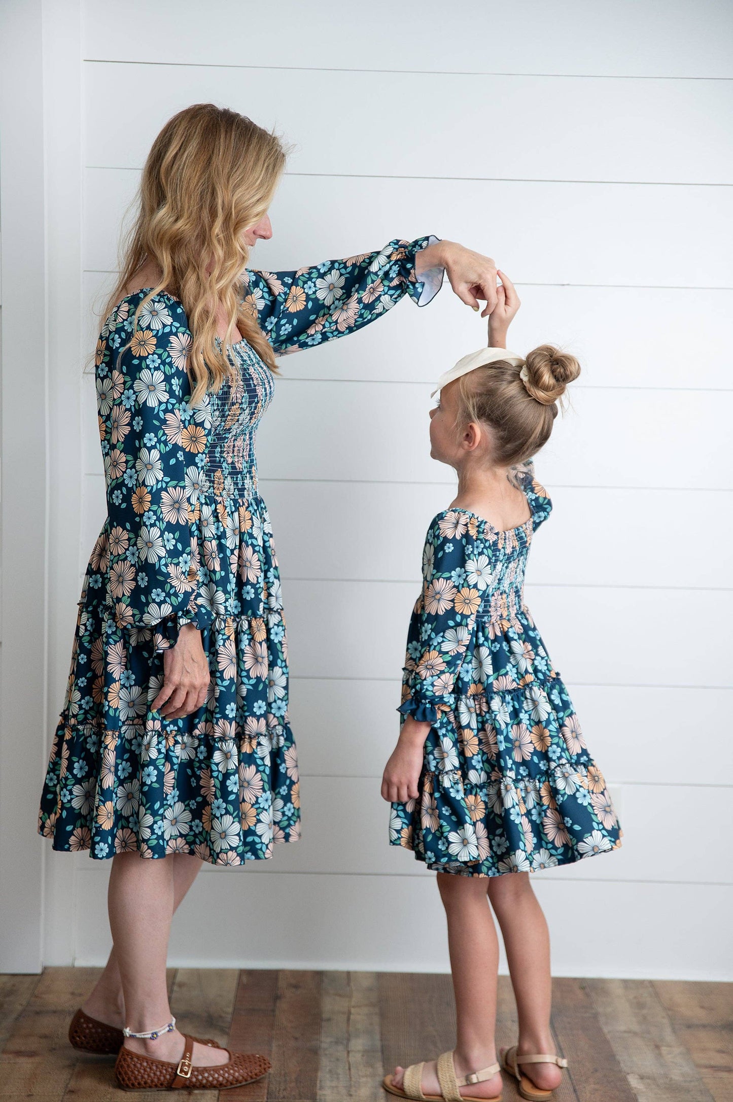 Girls Grace Floral Mommy & Me Matching 3-Tiered Dress
