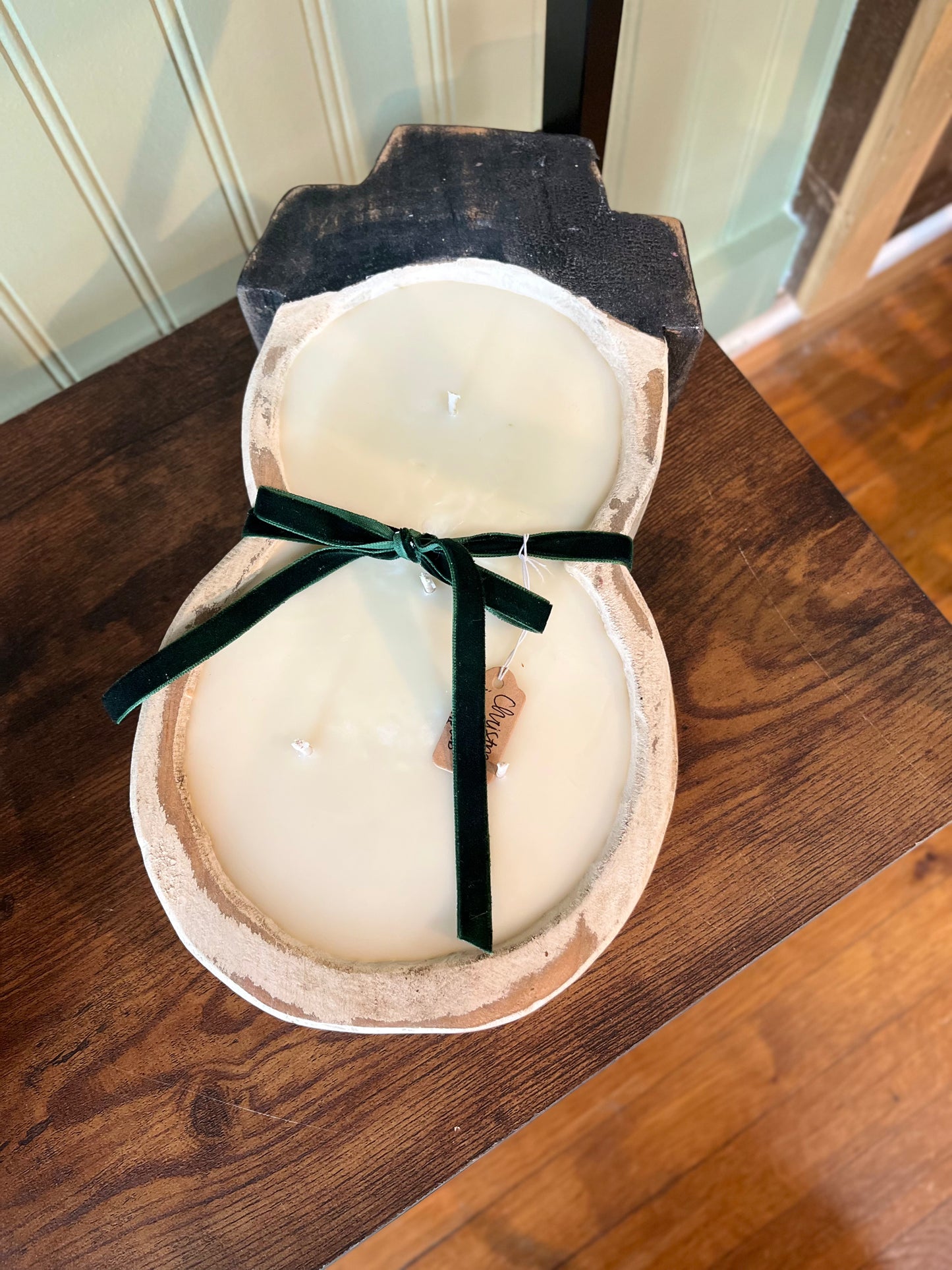 Wooden Reindeer or Snowman Candles