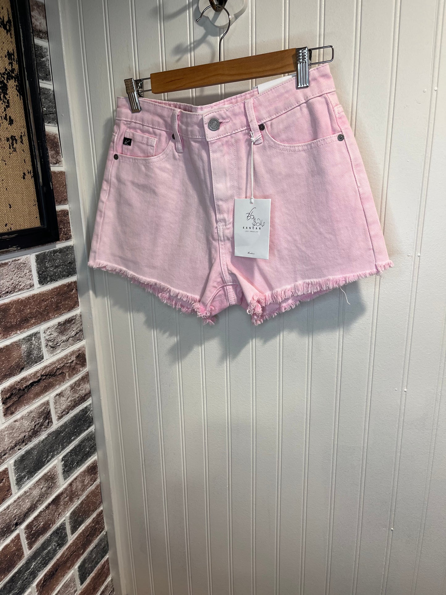 KANCAN pink denim shorts