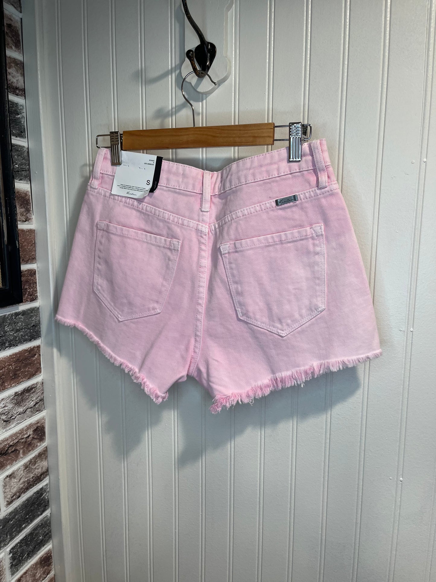 KANCAN pink denim shorts