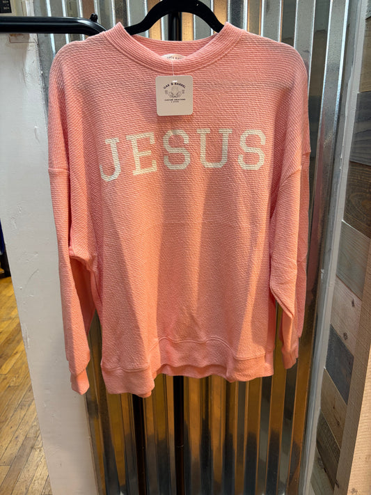 JESUS GRAPHIC CLOUDY KNIT BLOSSOM