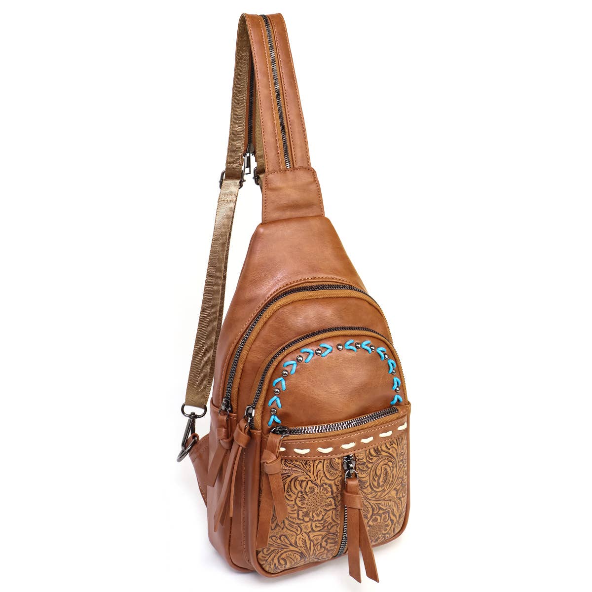 Brown Women Western Sling Bag