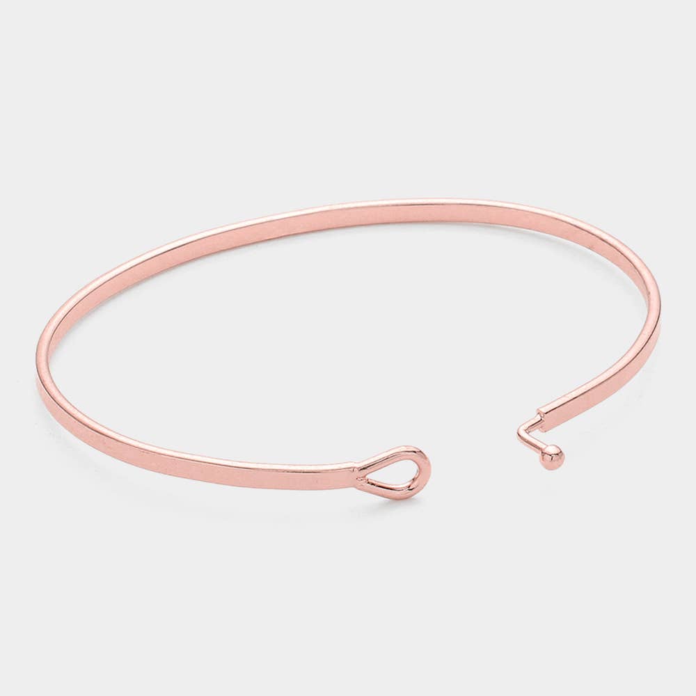 "Kentucky" Thin Brass Metal Hook Bracelet