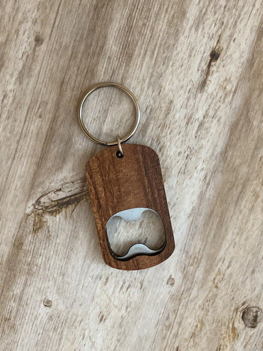 Wooden Keychain Bottle Opener