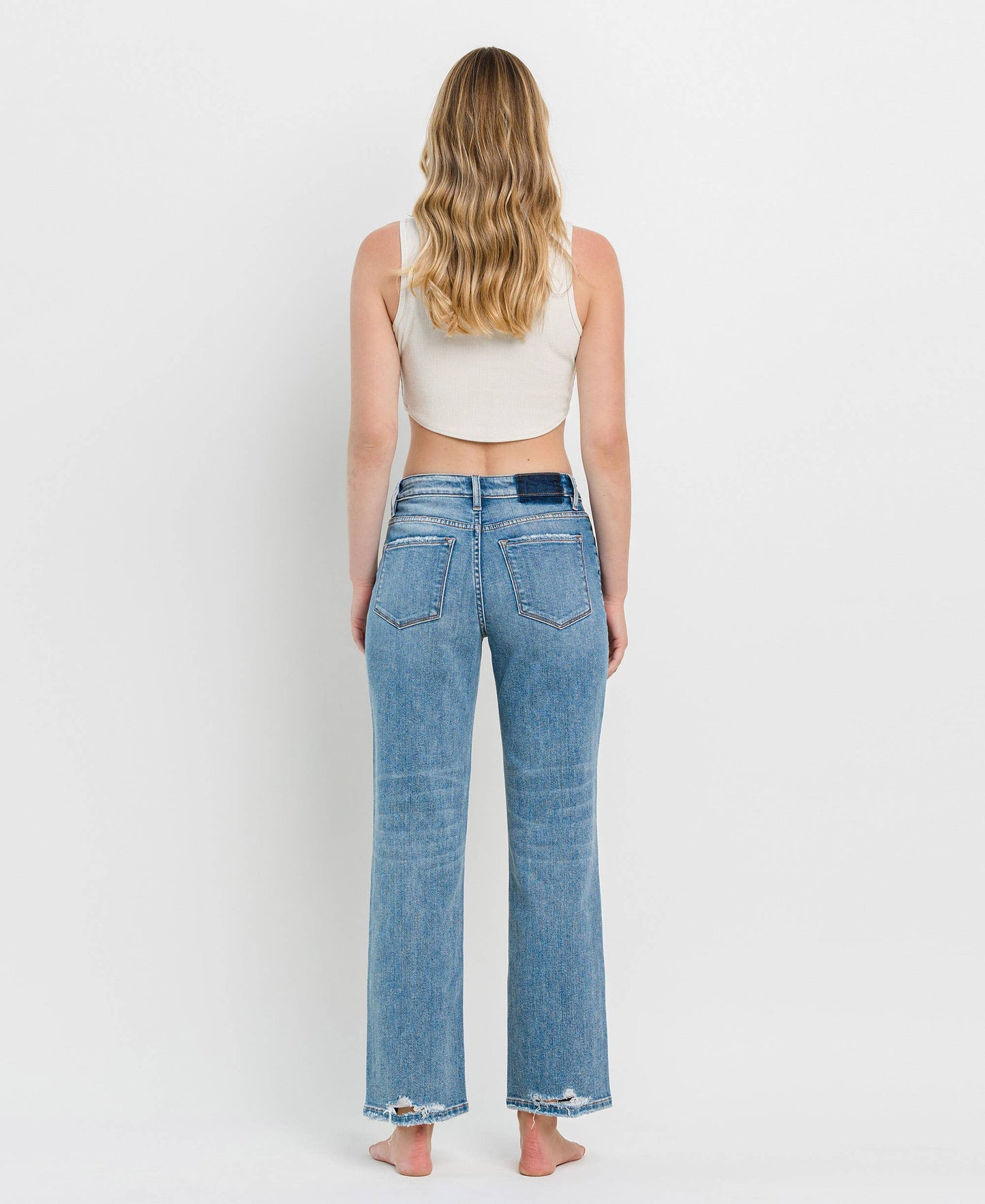 HIGH RISE DAD JEANS DISTRESSED