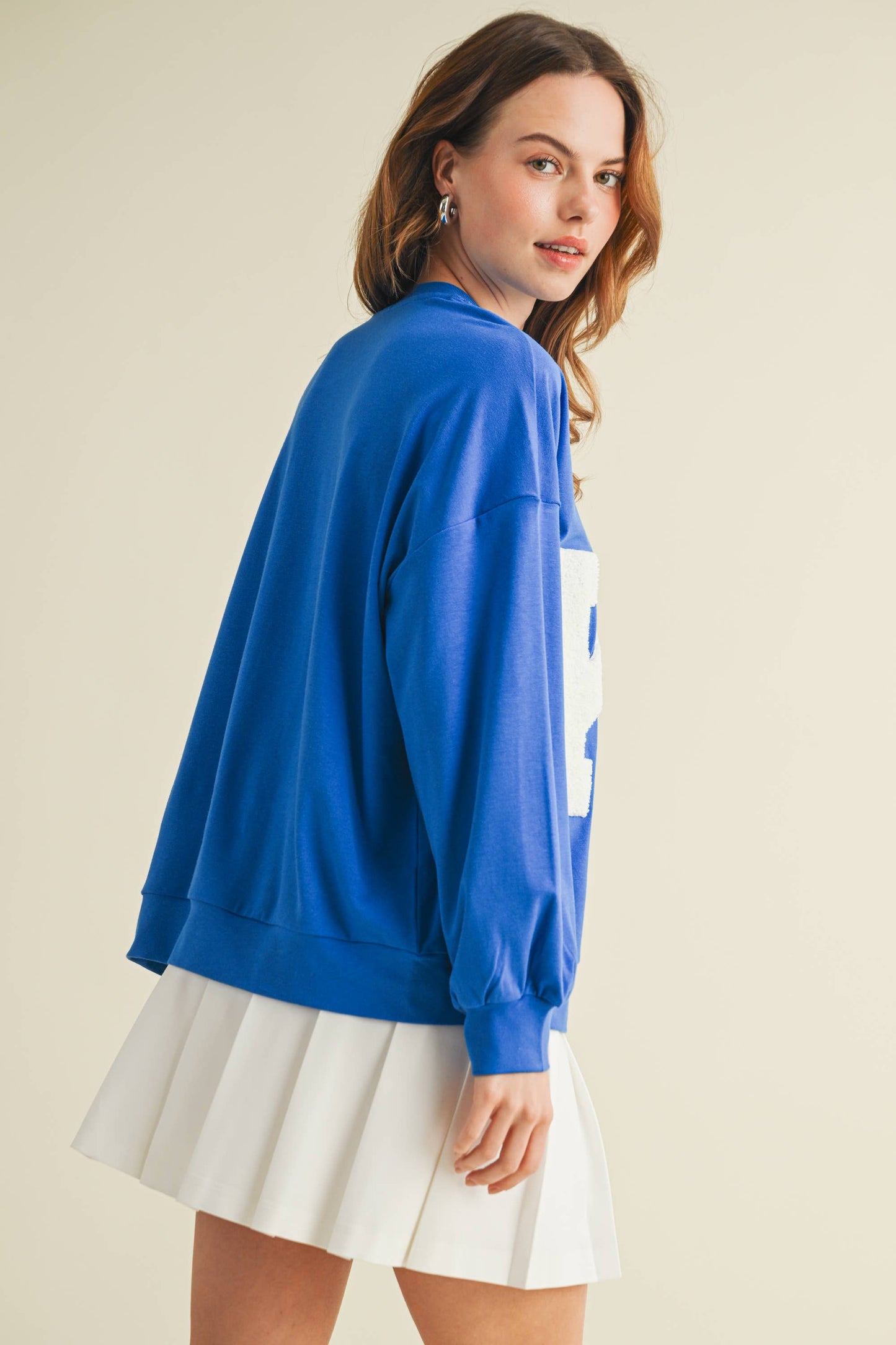 "KY" LONG SLEEVE TOP: Blue