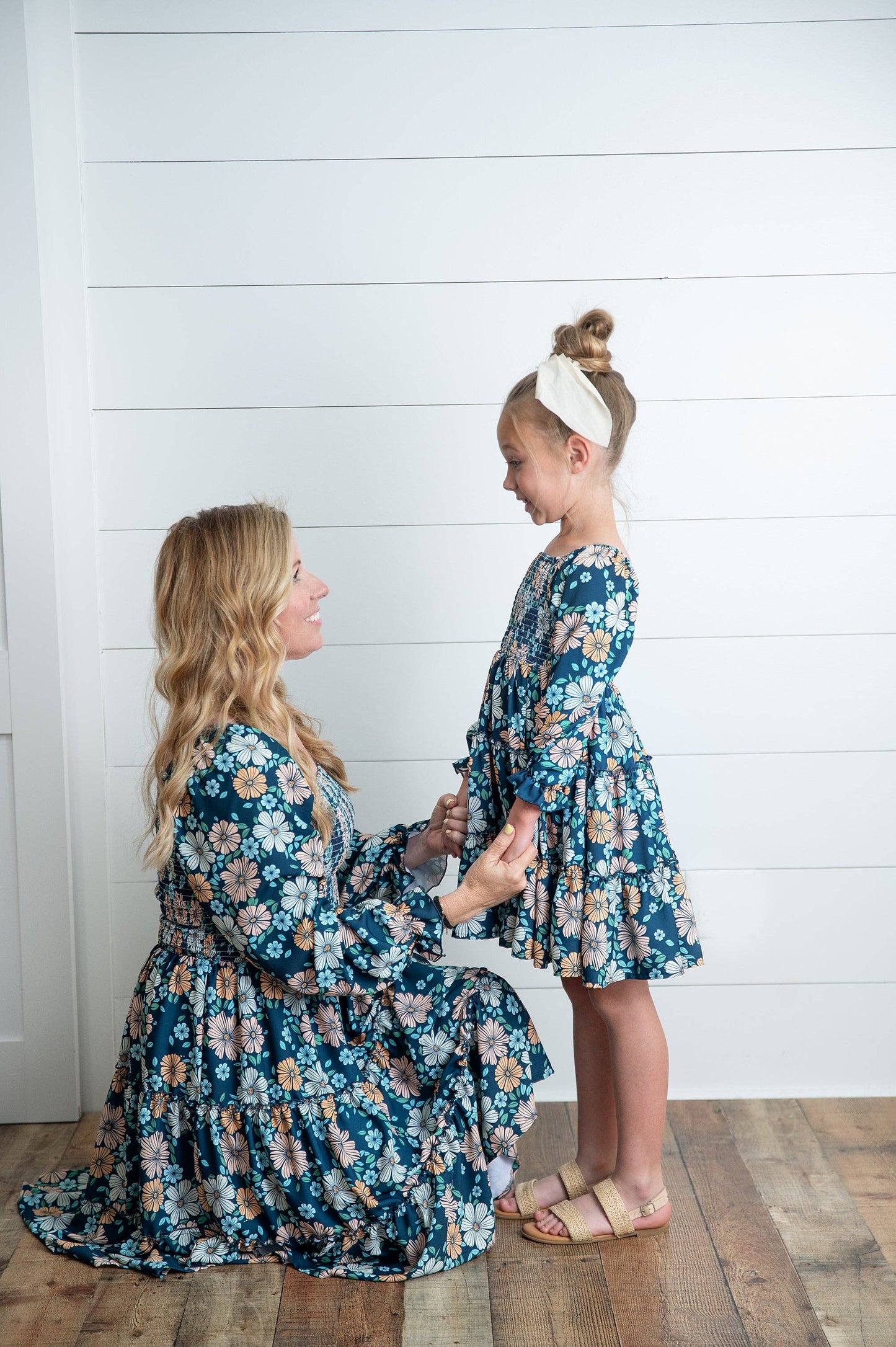 Girls Grace Floral Mommy & Me Matching 3-Tiered Dress