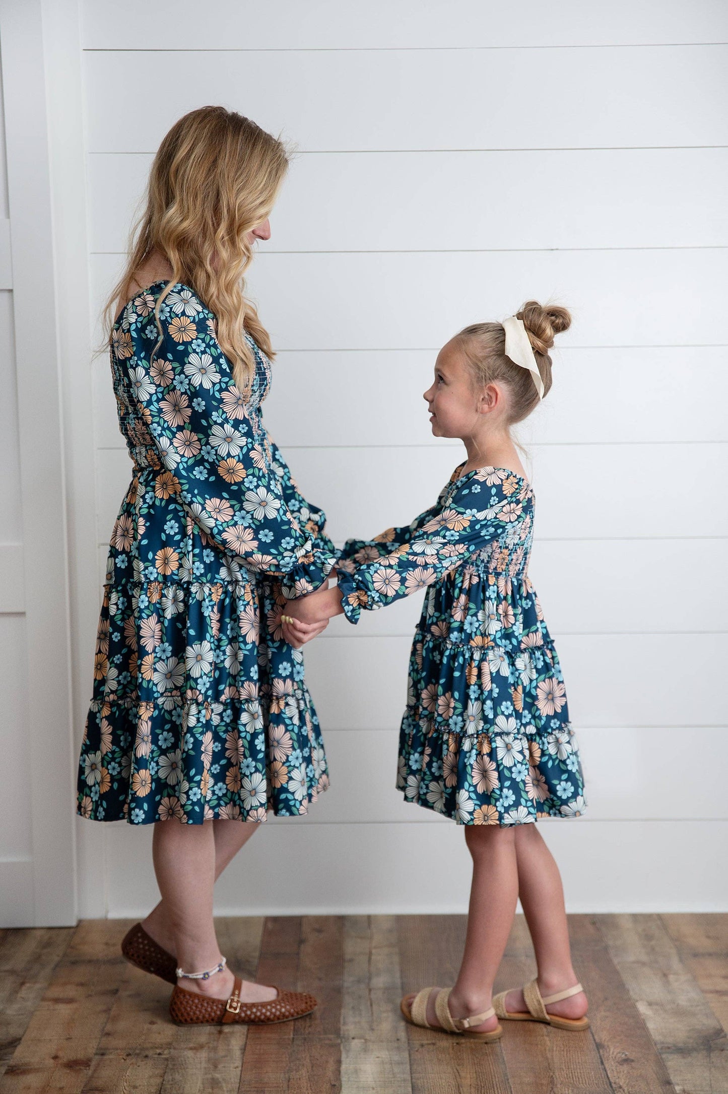 Girls Grace Floral Mommy & Me Matching 3-Tiered Dress