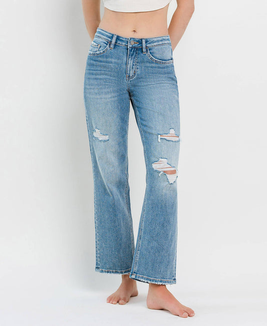 HIGH RISE DAD JEANS DISTRESSED